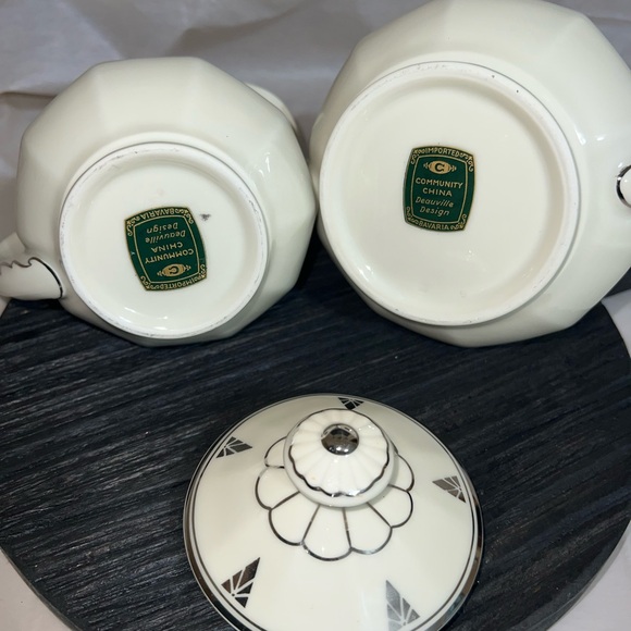 Vintage Community China Deauville Creamer & Sugar Bowl Set/1930s/RARE FIND - Picture 5 of 7
